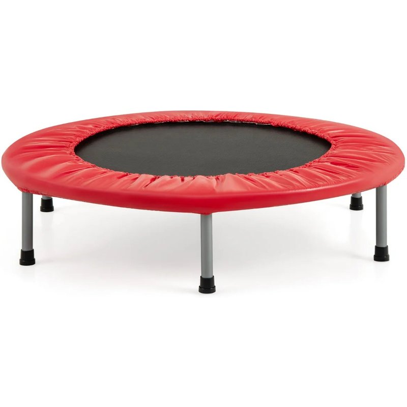 Trampoline Pliable Diamètre 95,5 Cm Pour Intérieur Et Extérieur Avec Sécurité Renforcée Et Structure Stable En Pvc Rouge Helloshop26 20_0014492