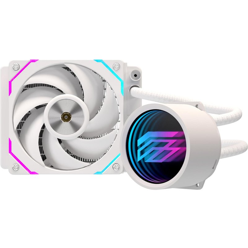 Einarex EXWC-FX-1120R-W système de refroidissement d'ordinateur Processeur Refroidisseur de liquide tout-en-un 12 cm Blanc