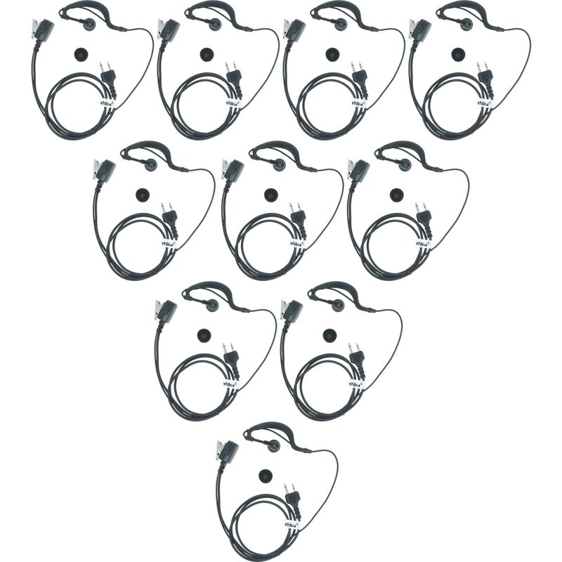 vhbw 10 x Oreillette pour radio talkie-walkie