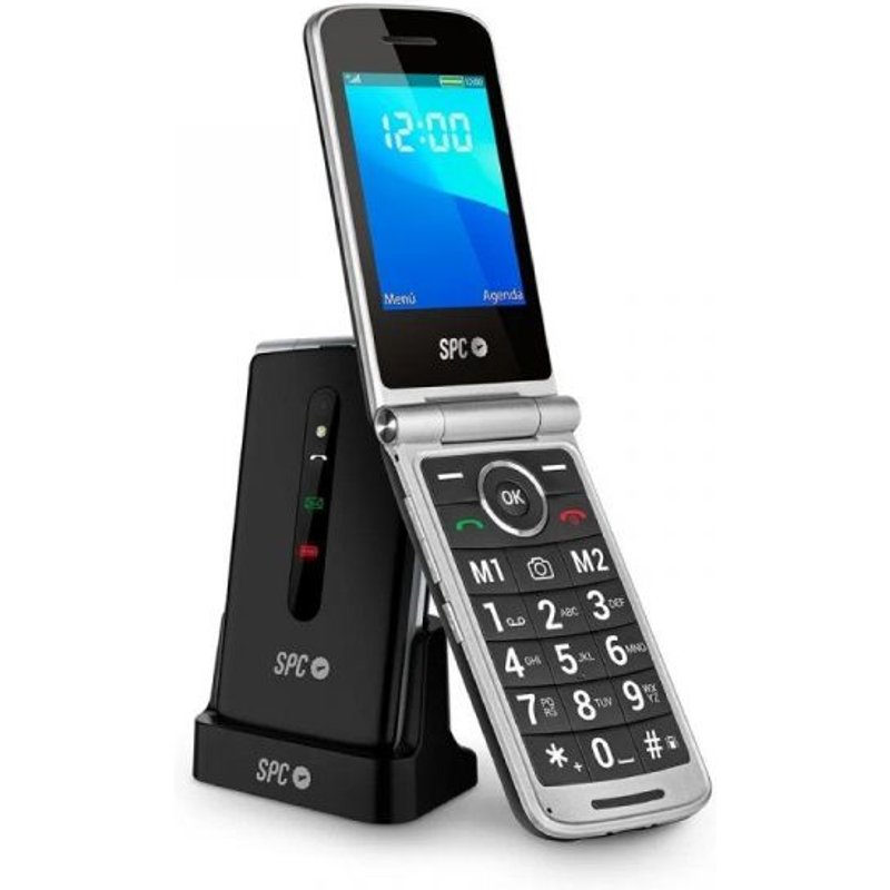 SPC Prince 4G 7,11 cm (2.8") 130 g Noir, Argent Téléphone pour seniors
