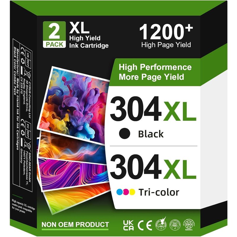 NouvelHorizonstore-304XL Cartouches d'encre Remplacement pour Cartouche HP 304 XL Encre HP 304 pour DeskJet 3720 2620 3760 3762 2634 2622 2630 3750 2600 3730 3764 Envy 5030 5010 5020 5000 5032 (1 Noi