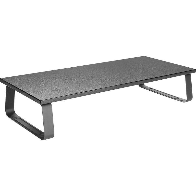 NouvelHorizonstore-R¿¿hausseur ¿¿cran 60 x 26 x 12cm Support FS0111 TV et PC Meuble ¿¿l¿¿vation Rectangulaire Organisateur de Bureau pour Ordinateur PC Noir