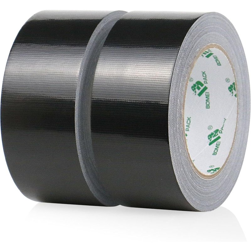 NouvelHorizonstore-Universal - Ruban Adh¿¿sif Toil¿¿ Noir, Heavy Duty Duct Tape 2 rouleaux 50 mm x 30 m pour les travaux de r¿¿paration, fixation, de scellage, d'¿¿tiquetage et de r¿¿novation