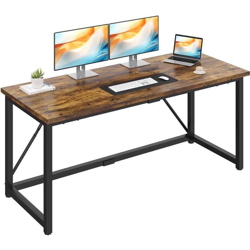 NouvelHorizonstore-Bureau 160 x 60 x 75 cm, Petite Table d'ordinateur pour Salle de Travail, la Maison, Poste de Travail ¿¿ Domicile, Cadre Robuste, Marron