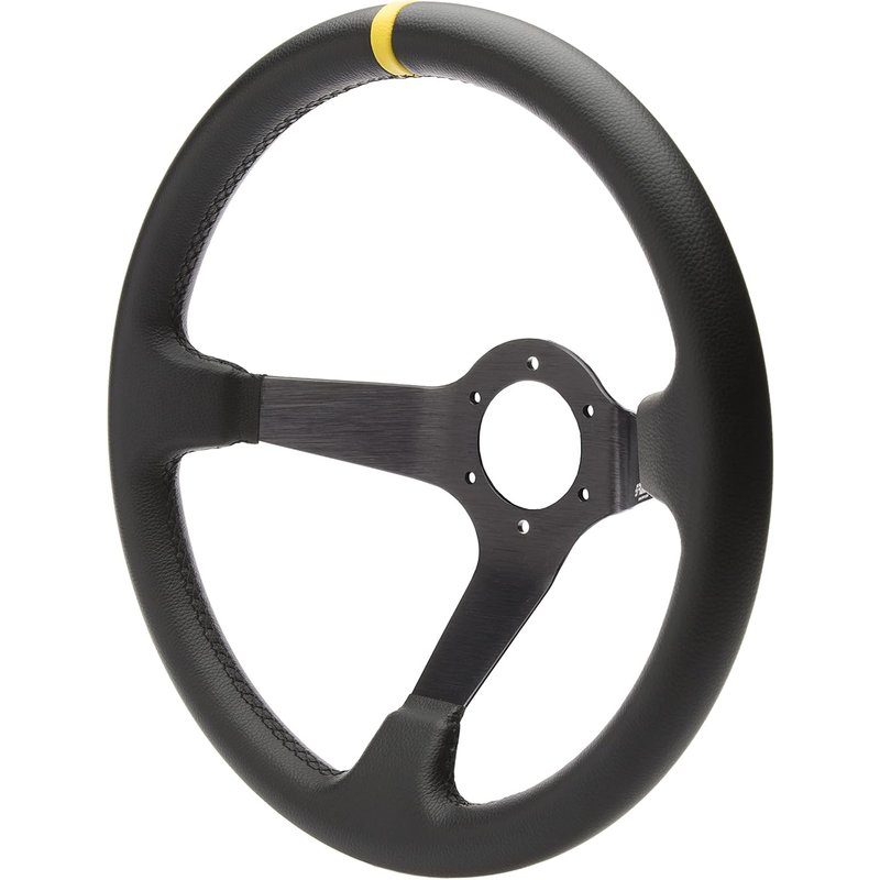 NouvelHorizonstore-Volant Universel Carrera - Eco-Cuir Noir - Diamètre 350mm