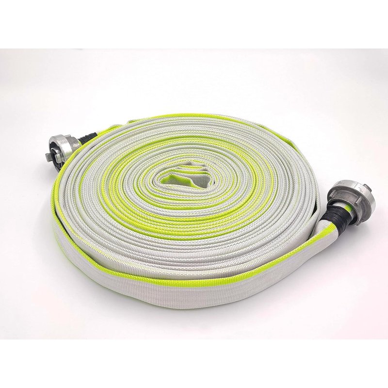 NouvelHorizonstore-Tuyau industriel 1" - D-25-30 m - Tuyau de pompier - Tuyau de chantier - Tuyau plat - Tuyau avec raccord Storz