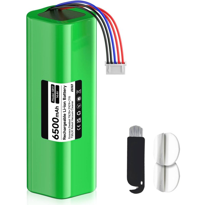NouvelHorizonstore-Batterie de rechange 14,4 V/6500 mAh pour Ecovacs Deebot T20/ T30/T30S T50 Omni/Pro/Plus, pour Ecovacs Deebot X1, X8 Pro Omni/Omni/Turbo/Plus 201-2361-0022, 201-2417-2394, S31. -LI