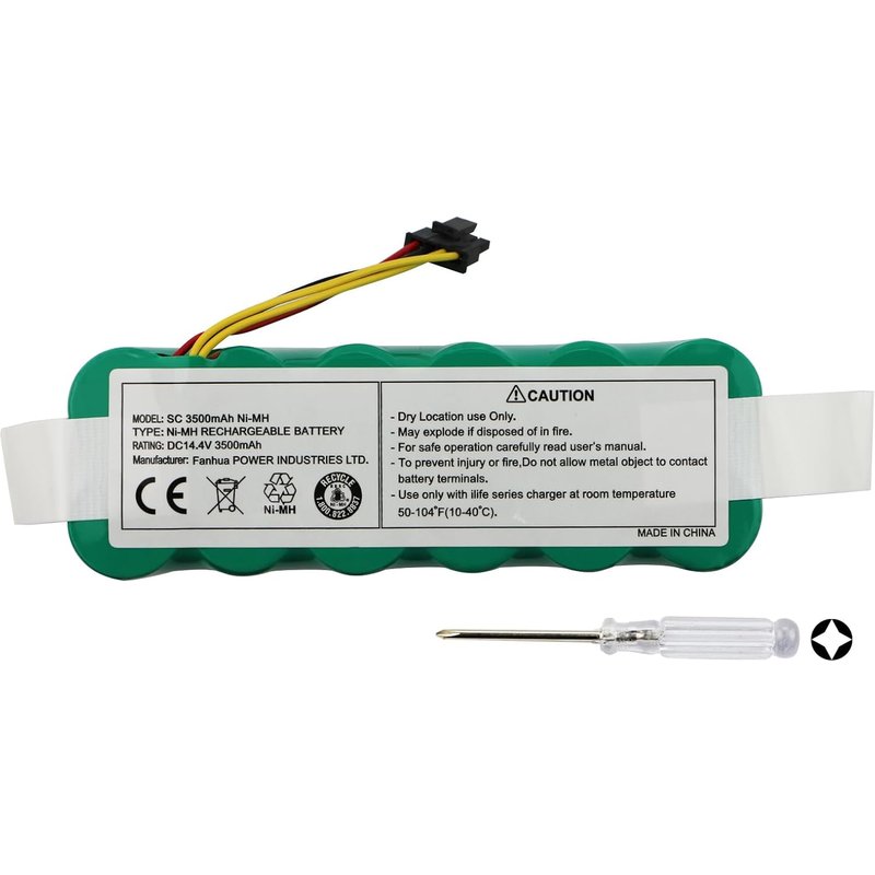 NouvelHorizonstore-3500mAh LP43SC2000P Ni-Mh Batterie Compatible avec Ecovacs Deebot X500 KK-8 CR120 Ariete 2711 2712 2713 2717 Briciola, Rollibot BL618, Ariete 2712 Robot Profimaster Vacuum Cleaner