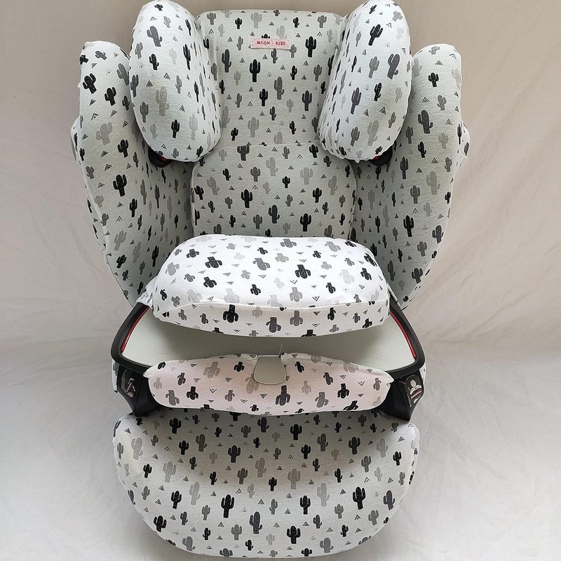 Nouvelhorizonstore-Housse Pour Cybex Solution M, Solution Fix Blanc (Cactus Gris)