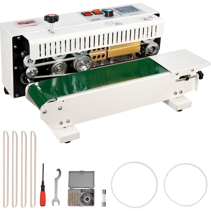 NouvelHorizonstore-Machine de scellage de sacs en continu, largeur de scellage 6-12 mm, scelleuse Ă bande horizontale 900MWSJ, pour sacs en plastique 0,02-0,8 mm