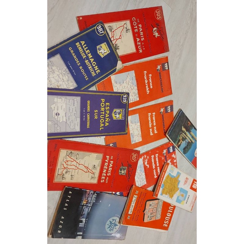 Lot Cartes Géographiques Michelin