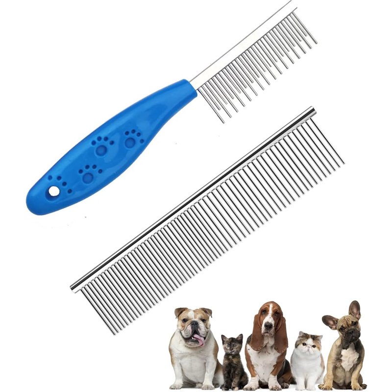 Jgd-2 Pcs Peigne Anti-Puces Pour Chien Peigne De Toilettage, Peigne Pour Chien Et Chats, Pour Chien Et Chat Peignes Anti-Taches Pour Animaux De Compagnie Outil De Retrait De Toilettage Des Dents Fine
