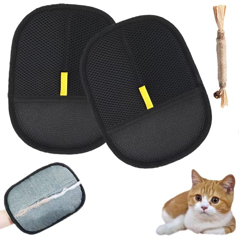 Jgd-Lot De 2 Gants Magnétiques De Toilettage Double Face Pour Animaux De Compagnie - Réutilisables - Pour Nettoyer Les Vêtements, Les Tapis Et Les Canapés