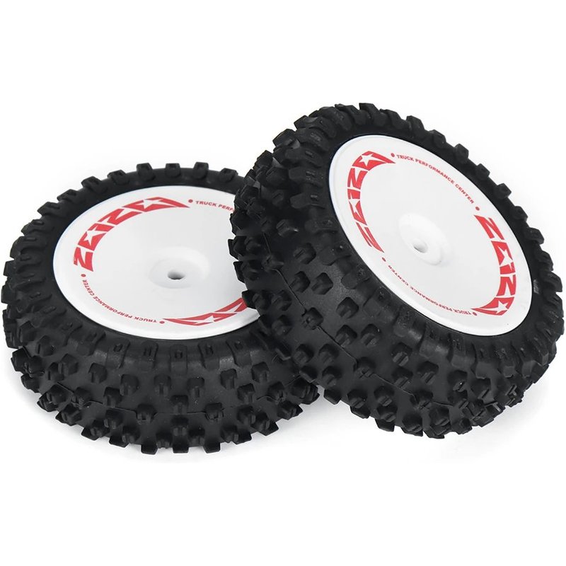 2 Pièces Wltoys 124008 1/12 Pièces De Voiture Rc Pneus Avant/Arrière Roues Véhicules Collés Modèles Accessoires De Rechange 2726/2727-Wltoys