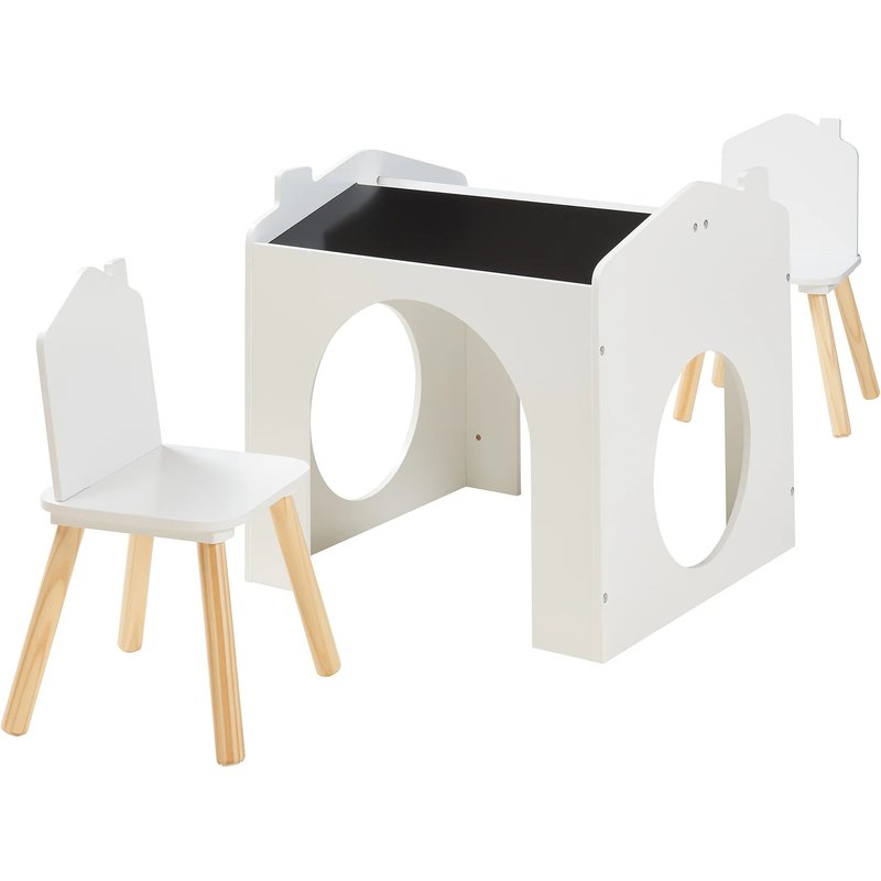 Ensemble De Table De Dessin Et 2 Chaises Pour Enfants Blanc Helloshop26 03_0009445