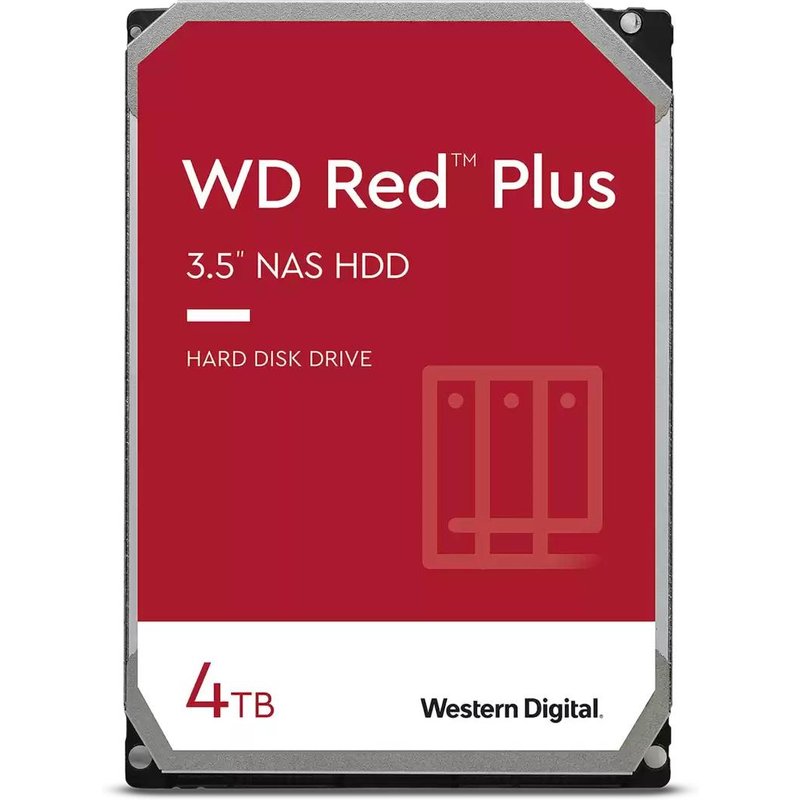 Western Digital Red Plus disque dur 4 To 5400 tr/min 256 Mo 3.5" Série ATA III