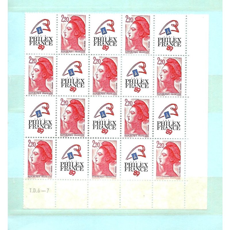 Timbre De France : Paris Philexfrance 89