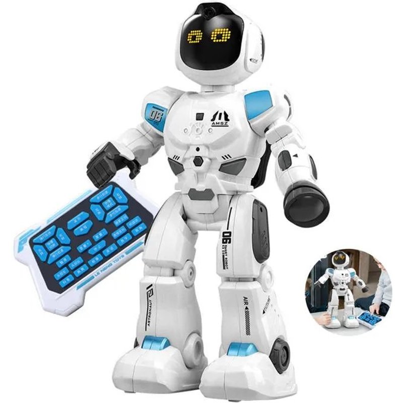 L Robot 22x12x39cm robot programmation enfant robot intelligent multifonctionnel rechargeable télécommandé intelligent et amusant