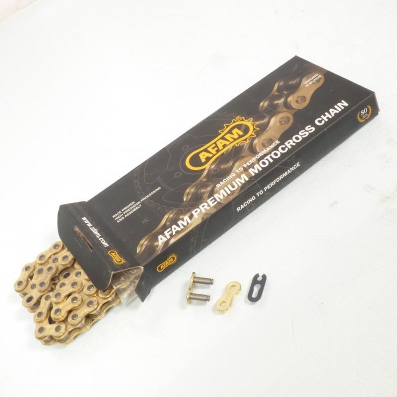 Chaîne AFAM MX Racing GP or 112 maillons pas 520
