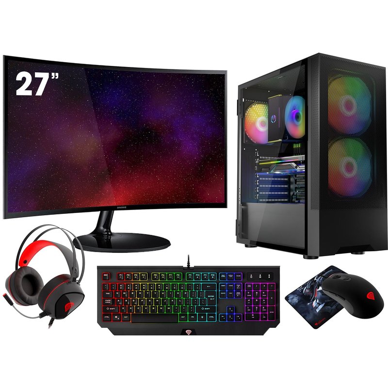 VIST PC Gaming Ryzen 7 5700G - RAM 16Go - RX VEGA8 - SSD 1To M.2 - WIFI - LCD 27 - Windows 11 Pro