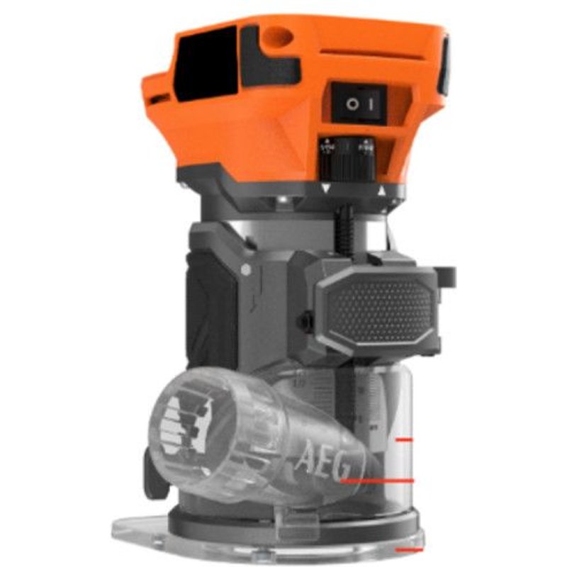 Affleureuse AEG 18V Brushless - Sans batterie ni chargeur - BOF18BL3-0