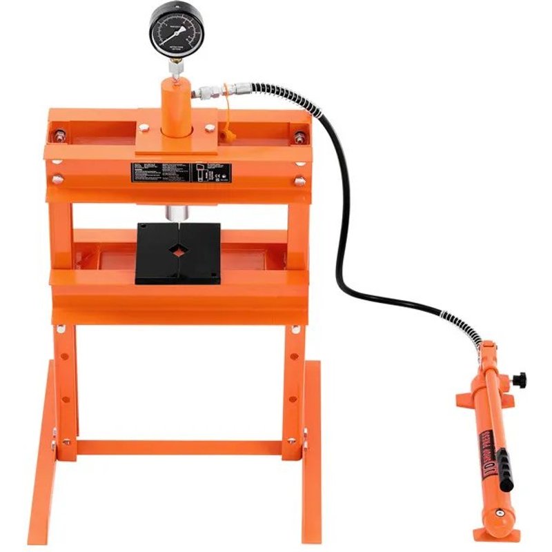 Presse d'Atelier-Duoku-10 T-Presse Hydraulique à Cadre en H-Hauteur Réglable-Adaptée au Pliage Redressage Emboutissage
