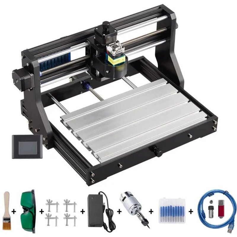 Machine Ă Graver Laser-Duoku-CNC 3018-Graveur Laser 2500 mW-Zone de Travail 30x18x4,5 cm-Carte de ContrĂ´le GRBL