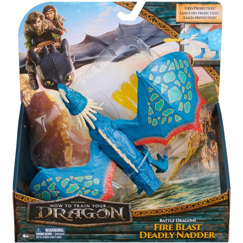 How to train your dragon Dreamworks Dragons - Figurine Dragon TempĂȘte Ă Fonctions 25 Cm - Figurine ArticulĂ©e TempĂȘte Avec 3 Projectiles Feu - Cadeau Enfant - Jouet Enfant 4 Ans Et + InspirĂ© Du Film