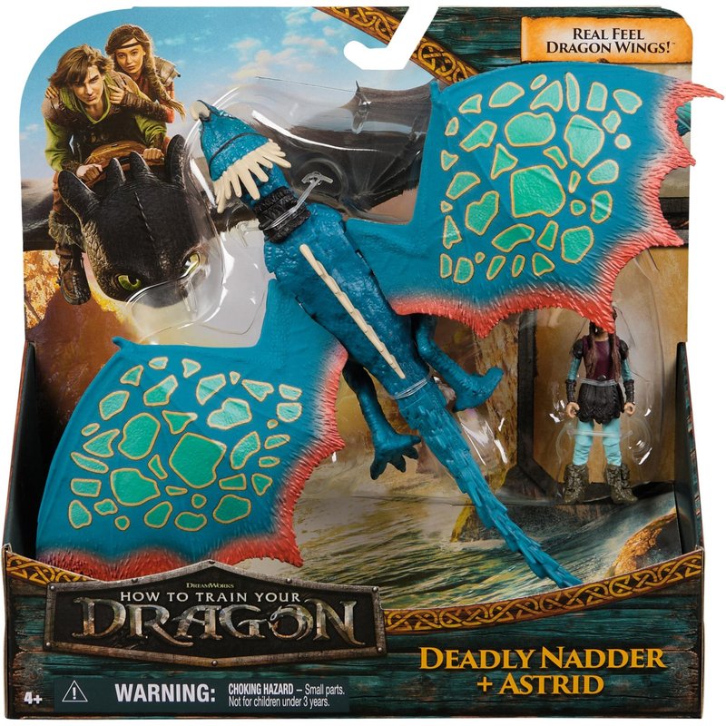 How to train your dragon Dreamworks Dragons,, Astrid & Deadly Nadder, figurines duo de Vikings, jouets pour enfants garçons de 4 ans et plus
