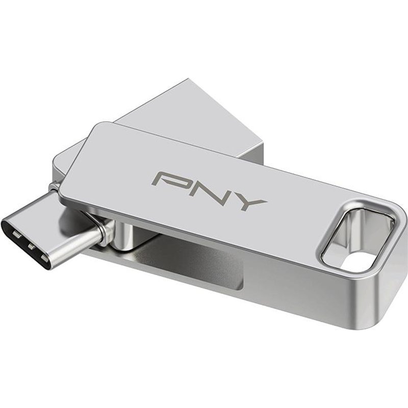 PNY DUO LINK lecteur USB flash 128 Go USB Type-A / USB Type-C 3.2 Gen 1 (3.1 Gen 1) Acier inoxydable
