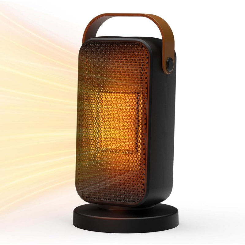 Chauffage d'Appoint Portable 1200W, Mini Chauffage Soufflant Economique Ă Trois Vitesses, Radiateur Electrique Silencieux Contre la Surchauffe, Petit Radiateur pour Chambre, Salon, Bureau