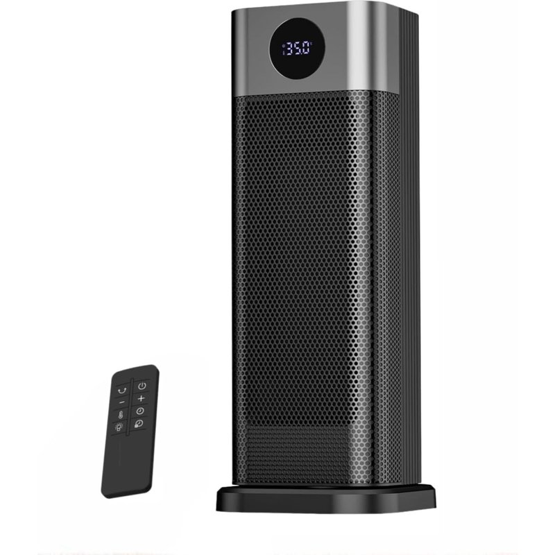 Chauffage d'appoint Electrique 2000W, Radiateur Soufflant céramique avec 70°Oscillation, 4 Modes, Thermostat, Minuterie 12H, Télécommande, Chauffage Soufflan pour Chambre Maison Intérieur