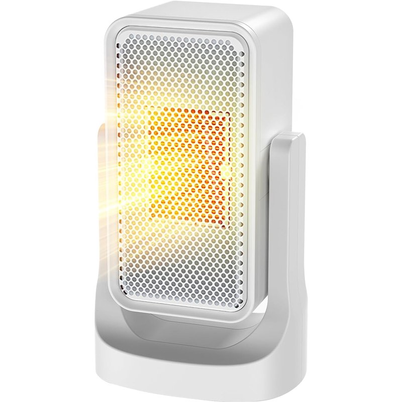 Radiateur Soufflant Portatif 900W 3s Chauffage Rapide PTC Mini Radiateurs 2 Modes de Chauffage Ventilateur Réglable Protection contre la Surchauffe Chauffage Électriques (Blanc)