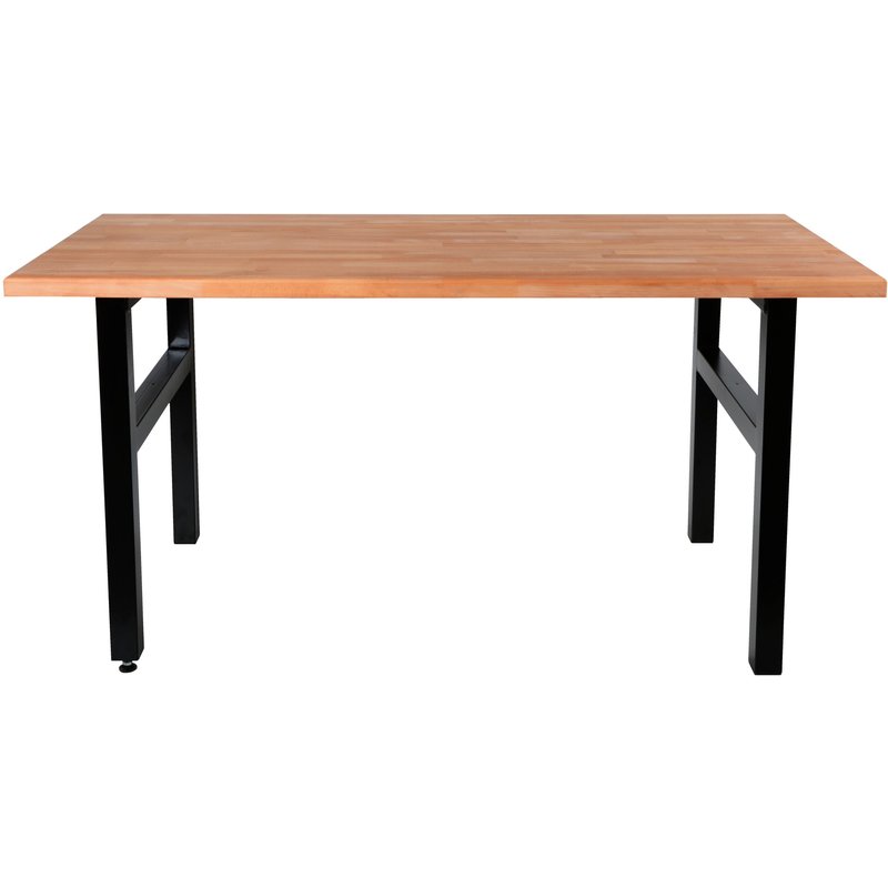Table de travail Hobby 1500 mm ? Établi bois hêtre massif et pieds acier