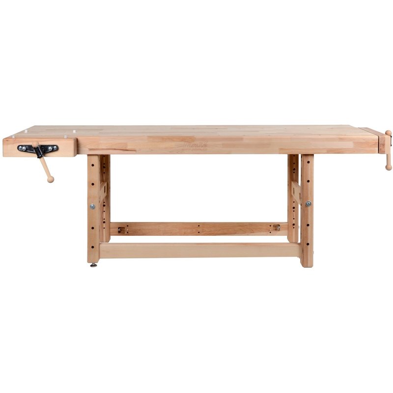 Banc de travail charges lourdes 2500 mm ? Hauteur 1100 mm ? Plateau hêtre 120 mm