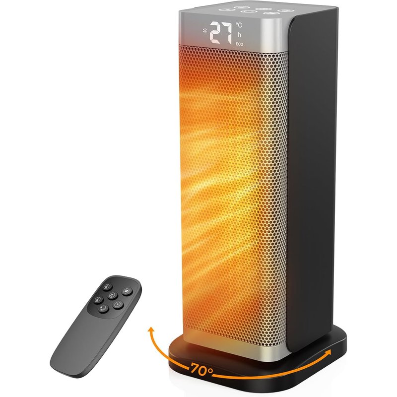 Chauffage soufflant Fitabok tour 2000 W avec télécommande