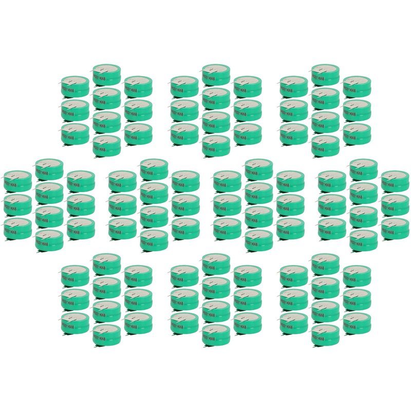 vhbw 100x NiMH pile bouton de remplacement pour type 2/V250H 3 épingles 250mAh 2,4V convient pour les batteries de modélisme etc.