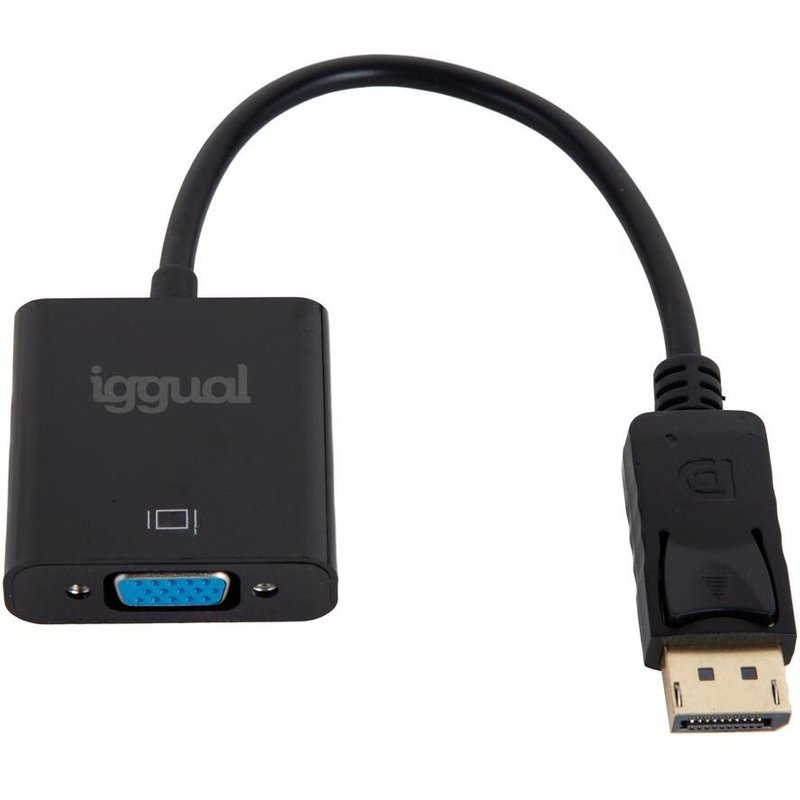 iggual IGG319062 câble vidéo et adaptateur 0,2 m DisplayPort VGA (D-Sub) Noir