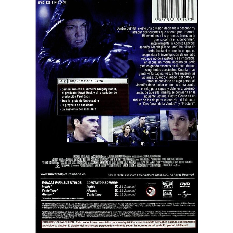 Untraceable / Rastro Oculto (Dvd)