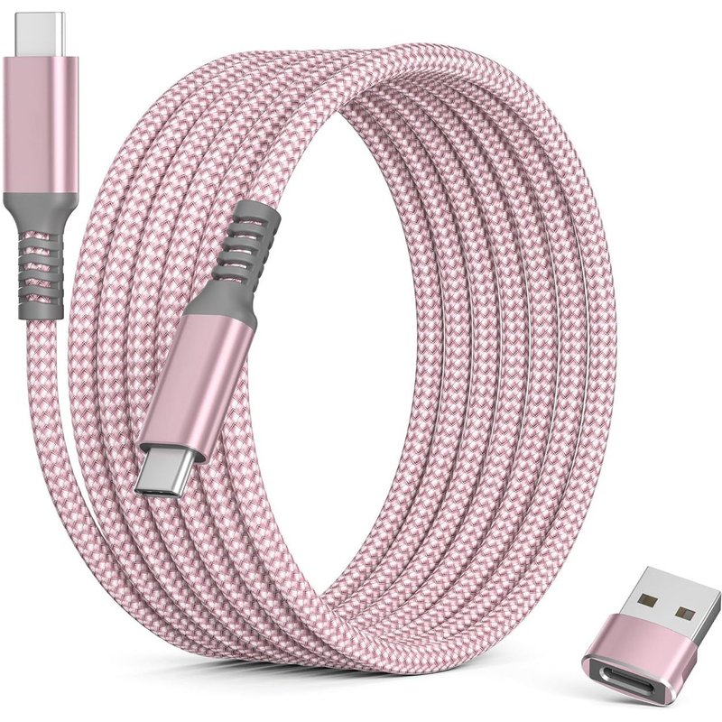 Câble USB C vers Type C 100W 3M avec Adaptateur USB,Charge Rapide Cordon PD Chargeur pour MacBook Mac,iPhone 17 16 15 Max,iPad 10 Pro 11 12.9 Air 4 5 Mini 6,Galaxy S24 A54 A53,Steam Deck