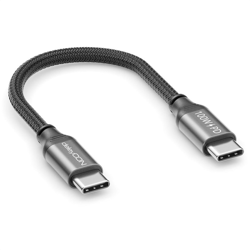 0,15m Câble USB-C PD3.0 (100W Charge Rapide) Câble Court USB Typeu2011C vers Typeu2011C pour iPhone 17 16 15 Pro Max Air, Galaxy S25 S24 S23 S22, Pixel, iPad Pro, MacBook Air, Tablettes, Switch, PS5