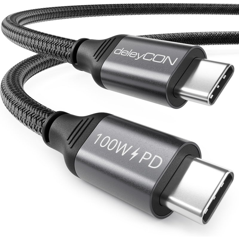 1m Câble USB-C PD3.0 (100W Charge Rapide) Câble USB Typeu2011C vers Typeu2011C pour iPhone 17 16 15 Pro Max Air, Galaxy S25 S24 S23 S22, Pixel, iPad Pro, MacBook Air, Tablettes, Switch, PS5