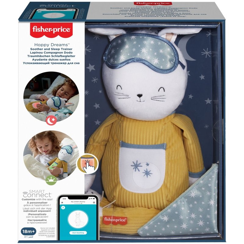 Newborn Fisher-Price - Lapinou Compagnon Dodo - Veilleuse Bébé - A Partir De 18 Mois