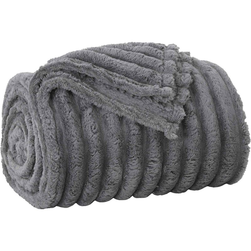 Vidaxl Jeté Gris Foncé 200 X 150 Cm Toison