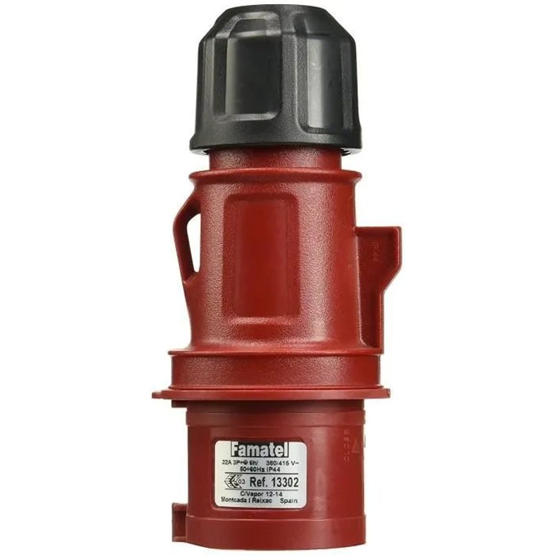 Prise cetac - Famatel - M114050 - 3P + T - 32 A - Rouge