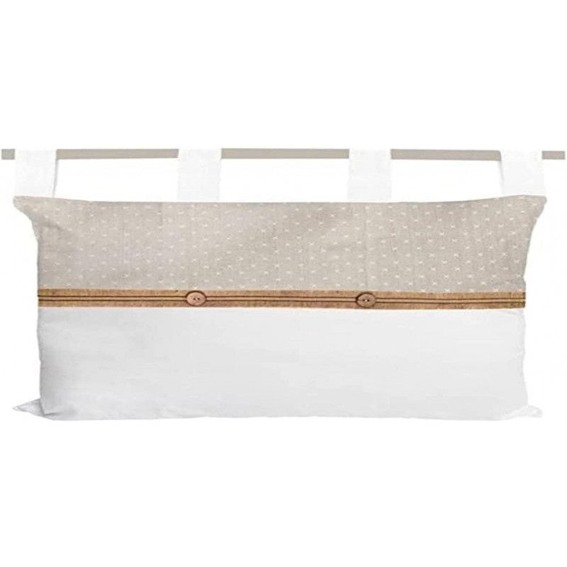 Tête De Lit - L 70 X H 45 Cm - Tissu - Beige