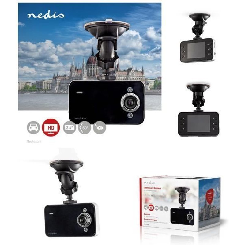 Caméra Embarquée LCD HD 720p 1 Canal 3,0 po Détection de mouvement