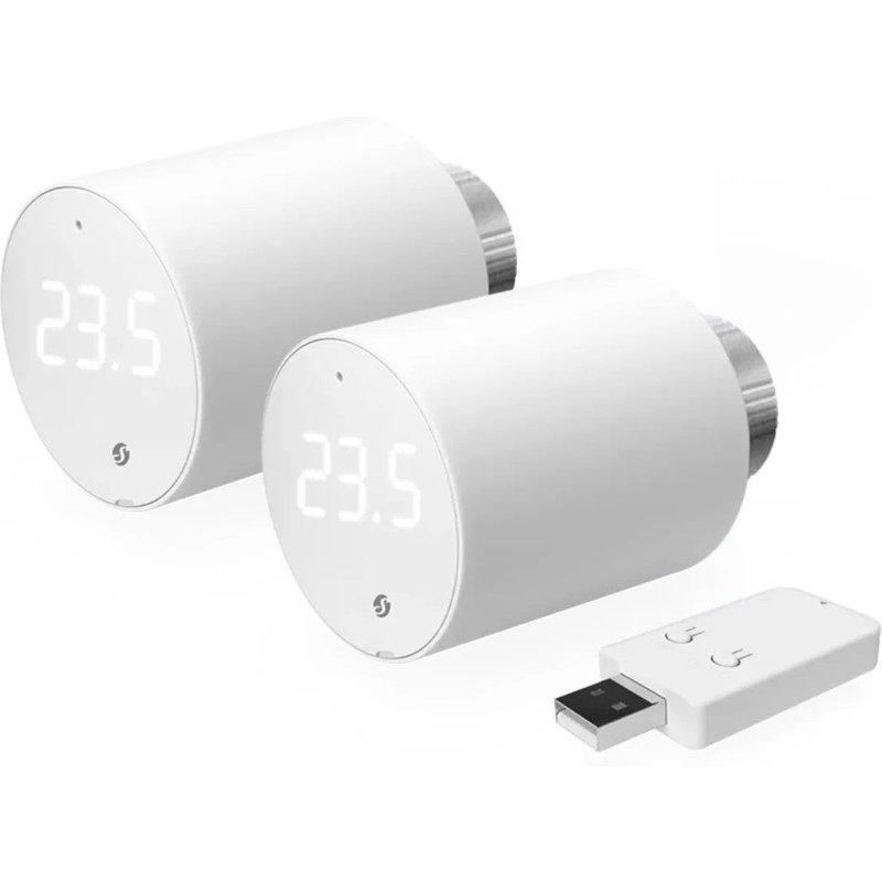 Vannes Thermostatiques Shelly BLU TRV Bluetooth + Gateway Gen3 (2 Unités)