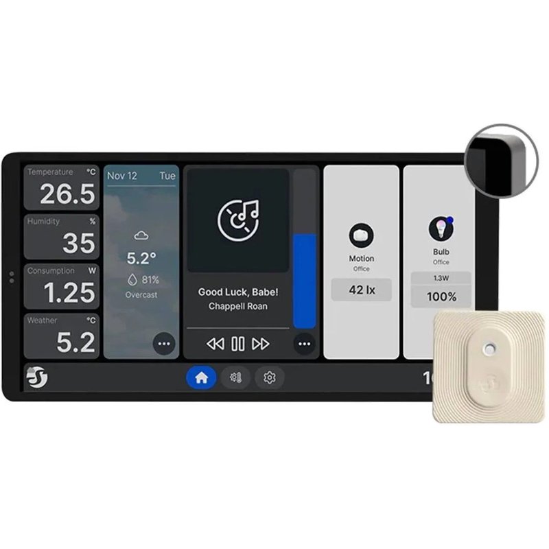 Painel Tátil Shelly Wall Display X2 Sensor de H&T 6.95