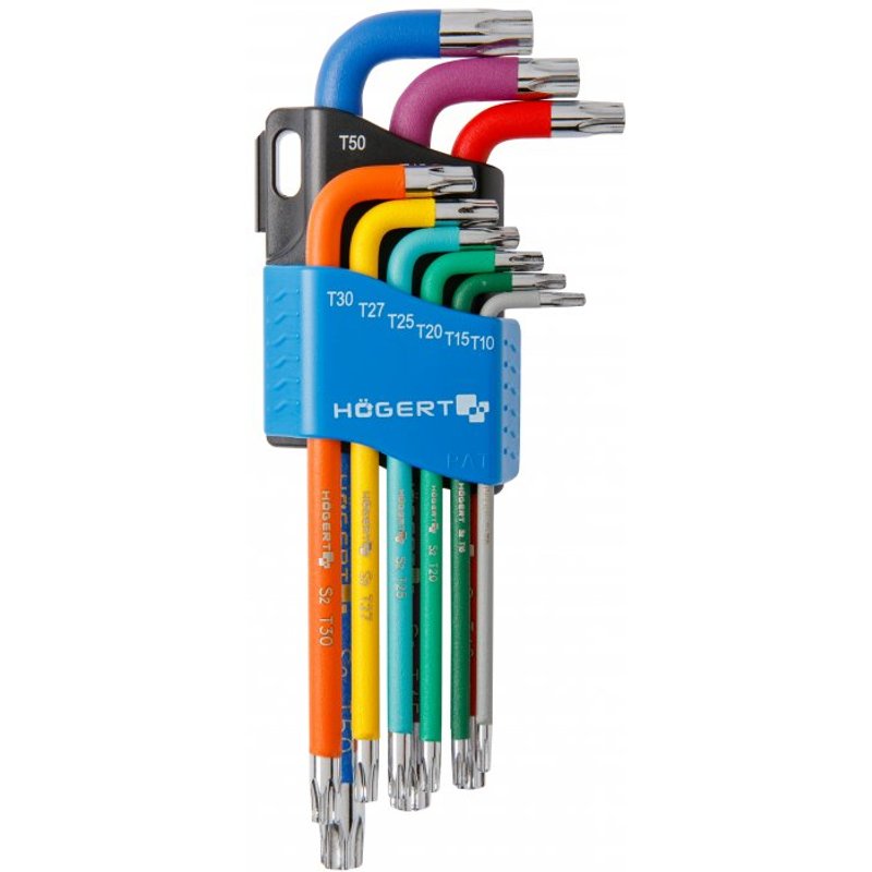 Clé hexagonale Hogert HT1W817; 9 unités